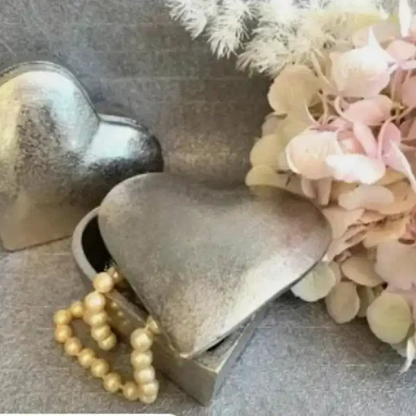 Heart Trinket Box - Silver
