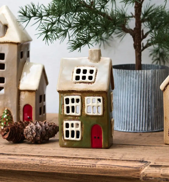 Tea Light House – Christmas Green