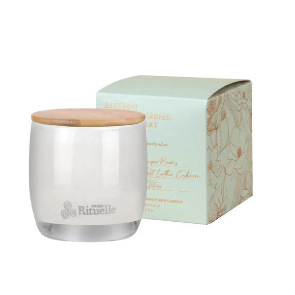 Saffron, Juniper Berries, Black Violet & Raspberry – Scented Soy Candle - 140g | House of Dudley-Candle-House-of-Dudley