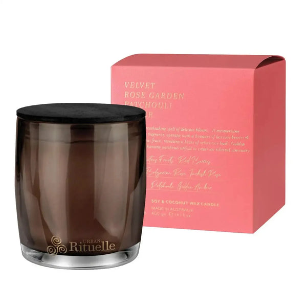 Velvet Rose Garden, Patchouli & Amber – Scented Soy Candle | 400g | House of Dudley-Candle-House-of-Dudley