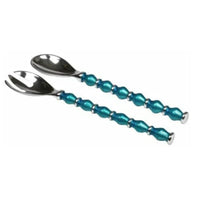 Thumbnail for Aqua Beaded Salad Servers – High quality House of Dudley homewares