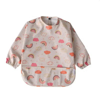 Thumbnail for Baby Smock Bib - Ivory Rainbow-baby-gift-House-of-Dudley