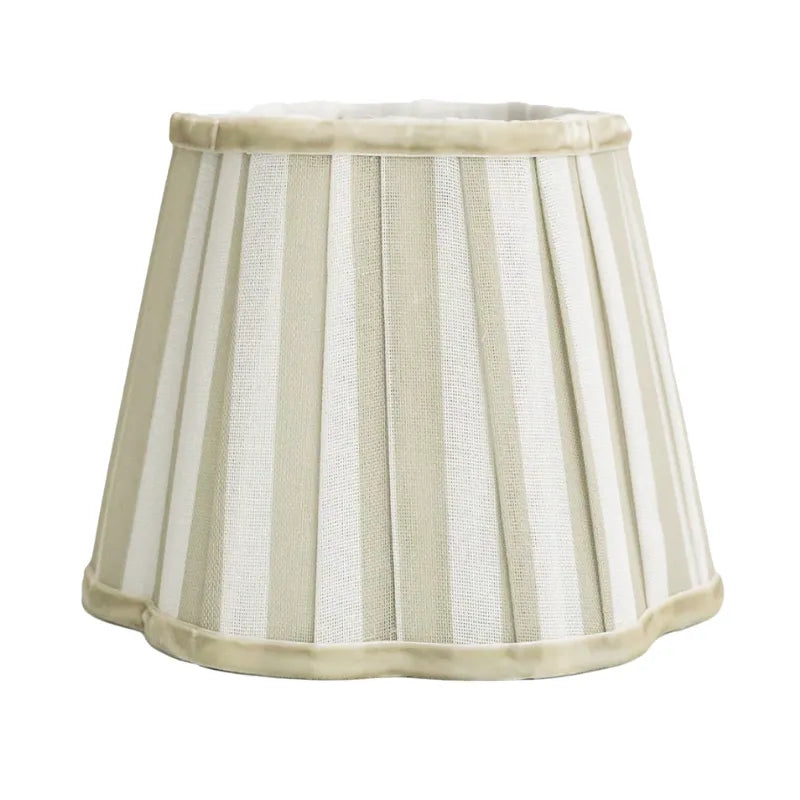 Beige Stripe Scallop Lamp Shade from House of Dudley