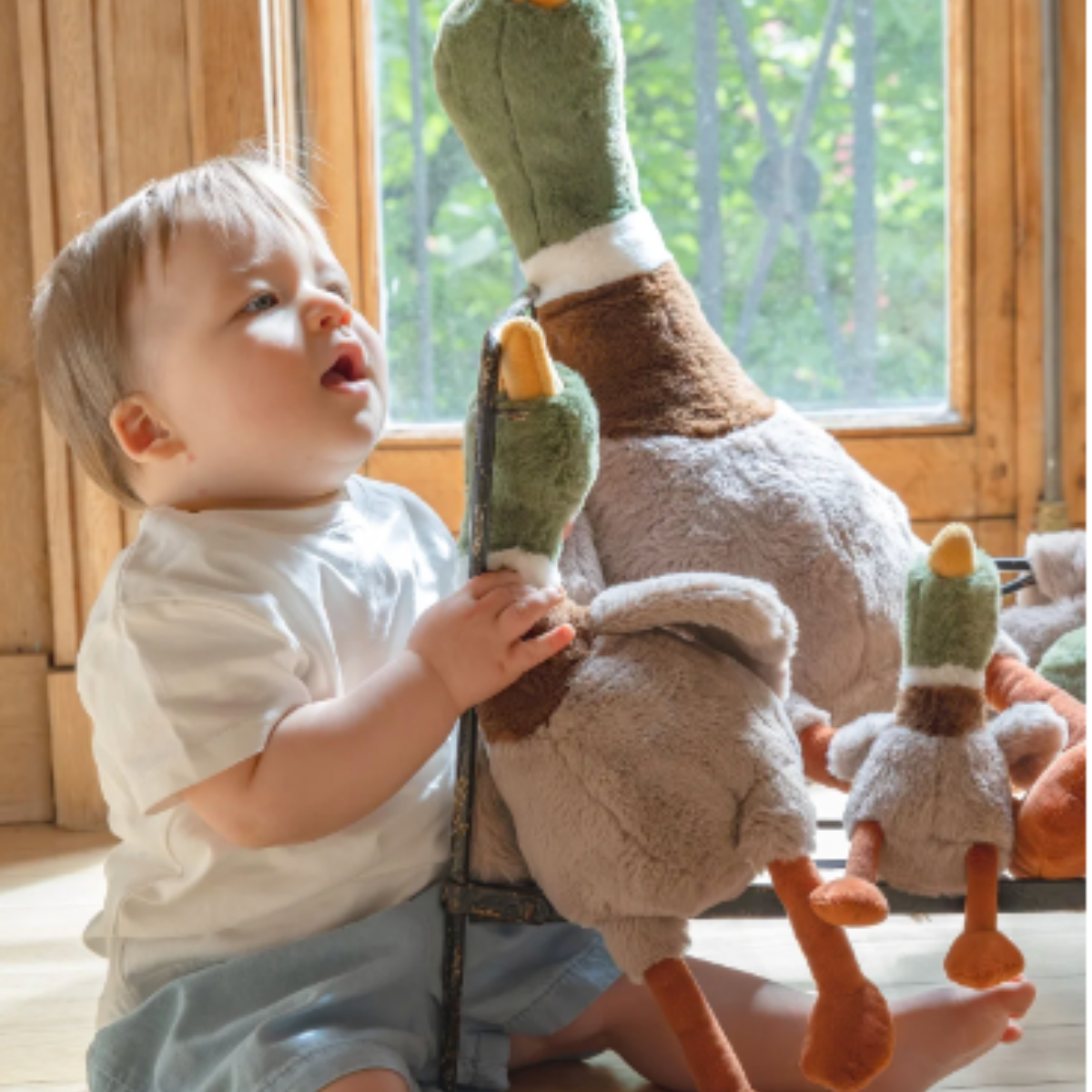 Big Hugo the Mallard Duck soft toy – alternate view