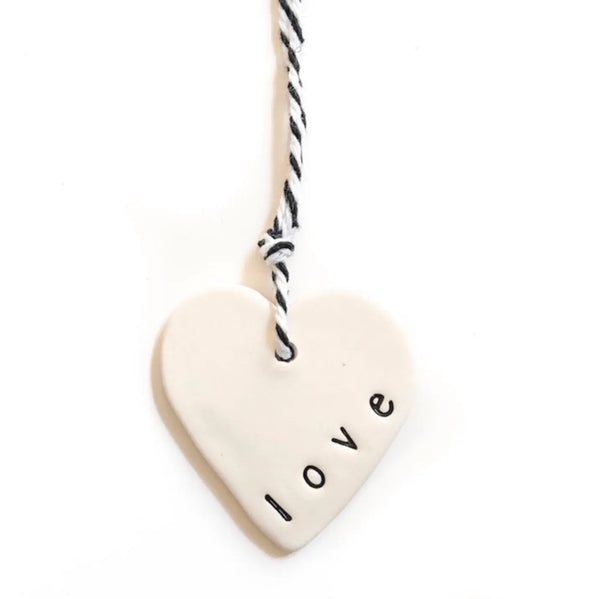 Ceramic Heart Tag - love – High quality House of Dudley homewares