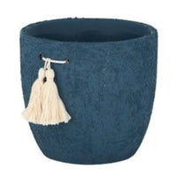 Thumbnail for Ceramic Planter Pot with Tassel - Blue – High quality House of Dudley homewares