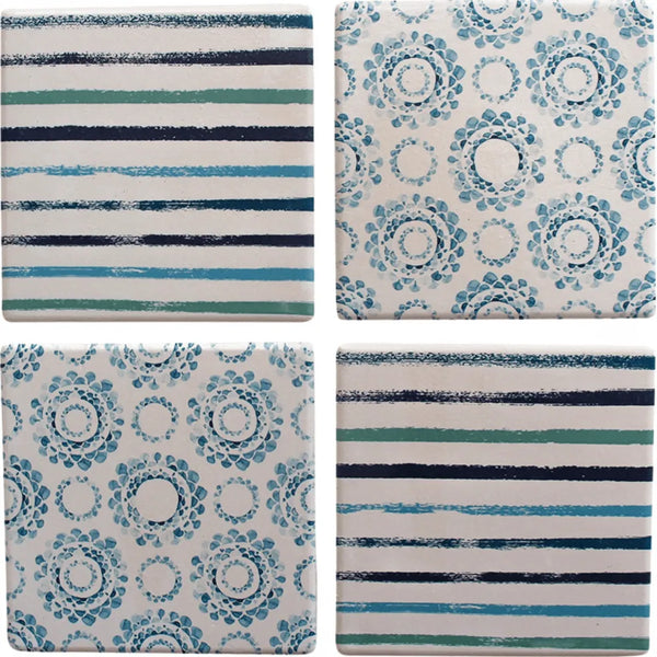 Coasters - Blue Pattern - Set of 4 – High quality House of Dudley homewares