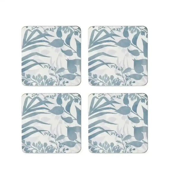 Coasters Isle Blue Grey Square - S/4