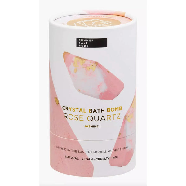 Crystal Bath Bomb - Rose Quartz - Jasmine-wellness-gift-House-of-Dudley