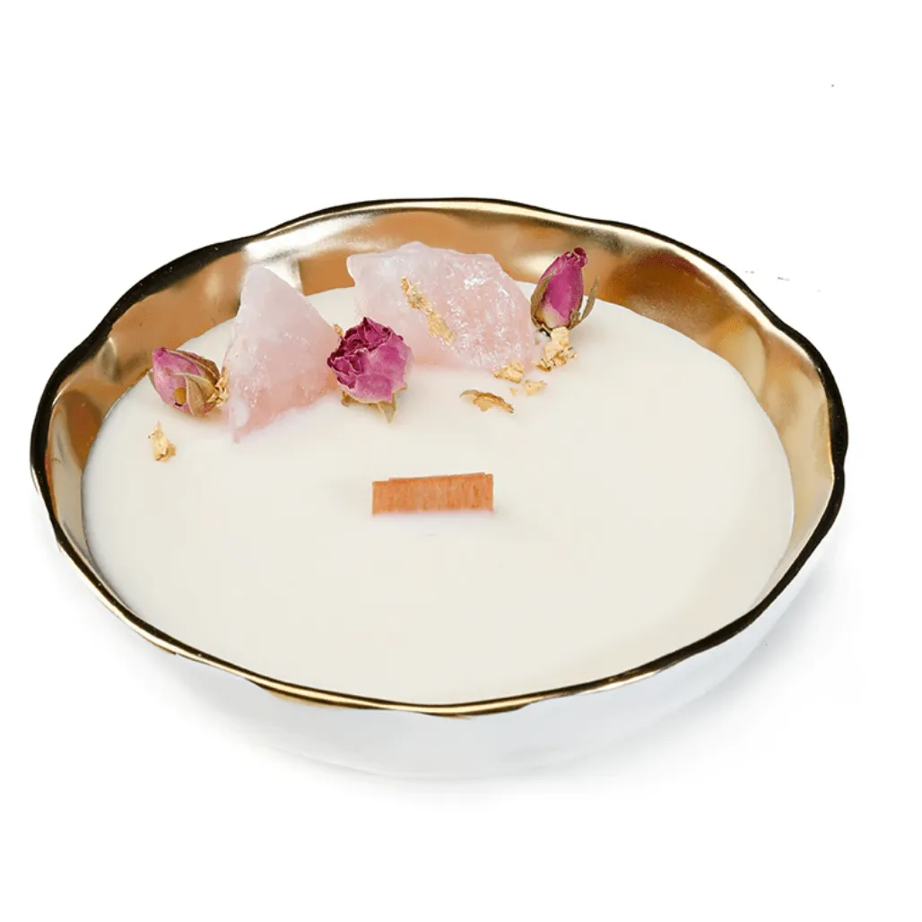Crystal Candle Collection - Rose Quartz – High quality House of Dudley homewares