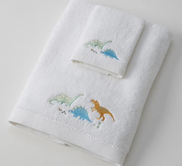 Dallying Dino Bath Towel & Face Washer