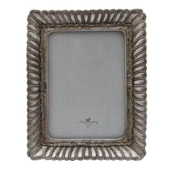 Fanned Rectangle Frame Pewter Finish 5x7