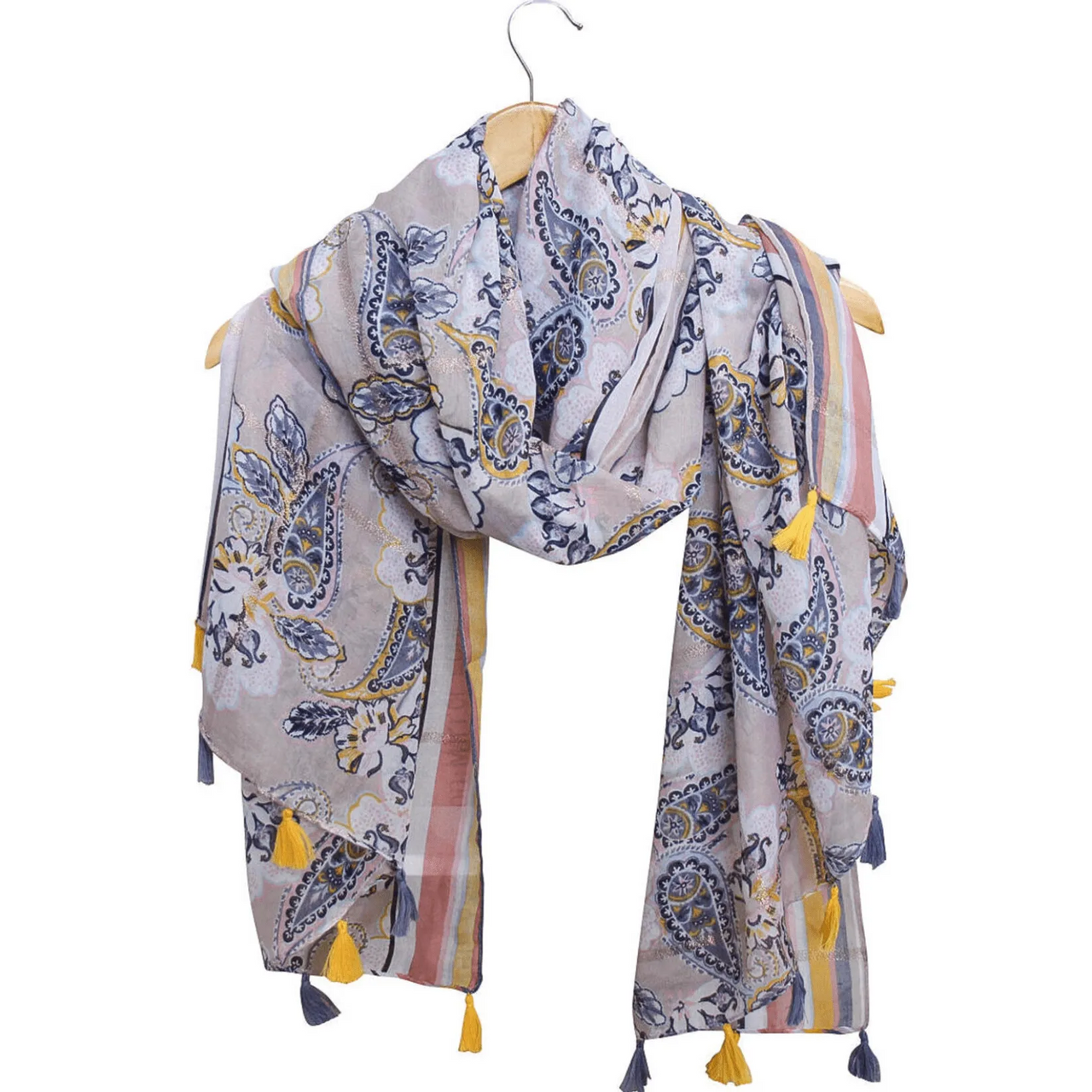 Fashion Scarf - Mustard Paisley – High quality House of Dudley homewares