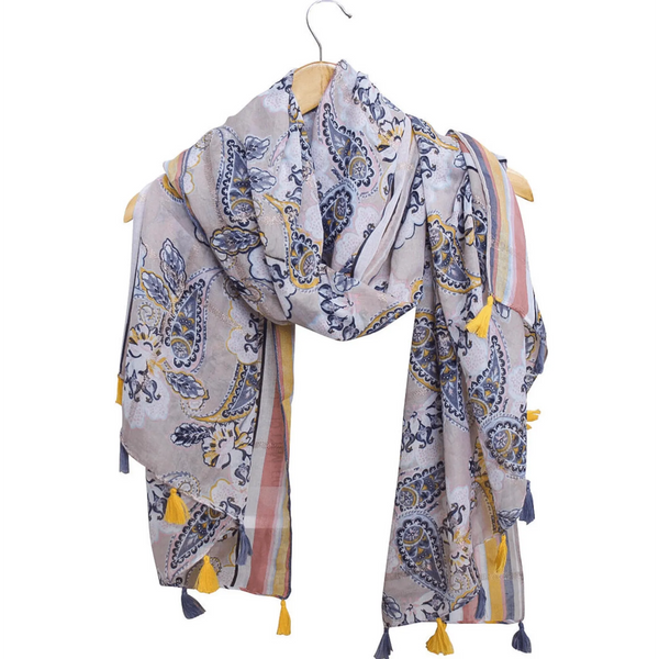 Fashion Scarf - Mustard Paisley – High quality House of Dudley homewares