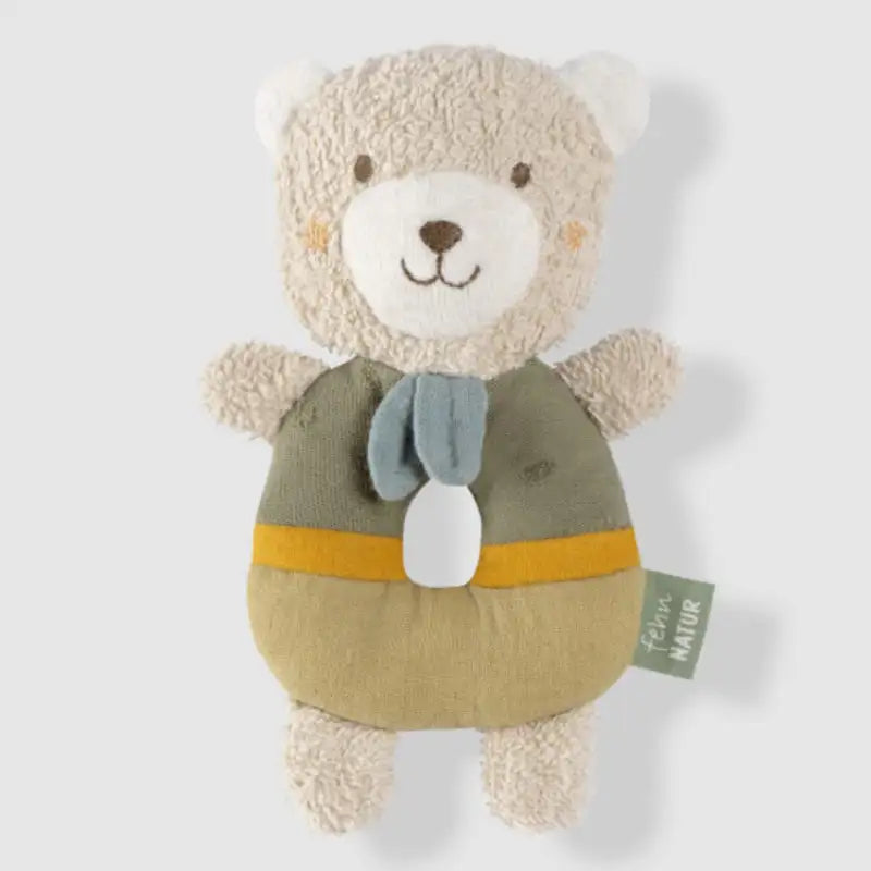 FehnNATUR Soft Ring Rattle Bear – High quality House of Dudley homewares