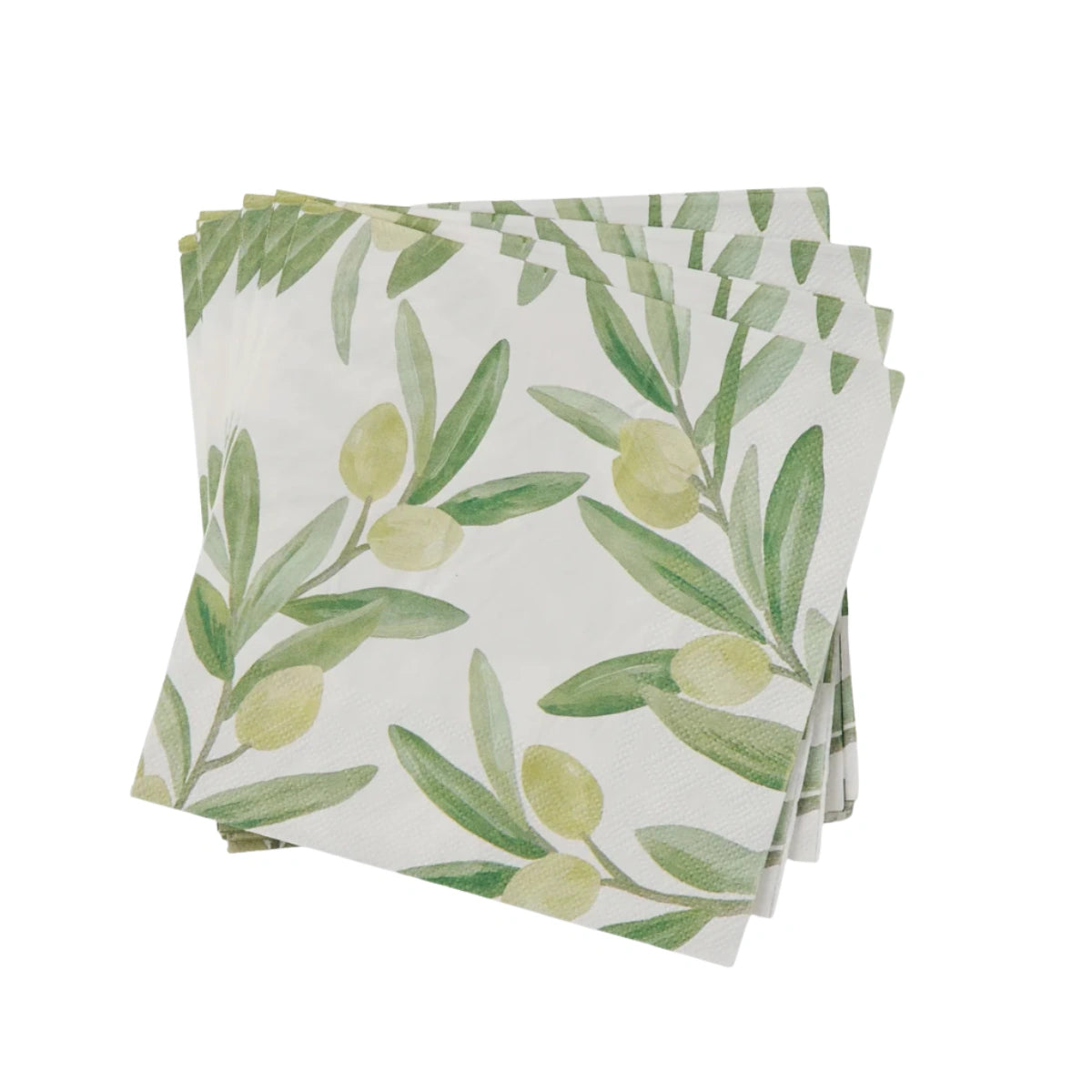 Fern Green & Blue Paper Napkins – Pack of 20