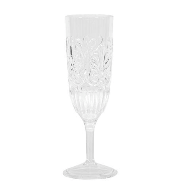 Flemington Acrylic Champagne Flute - Clear