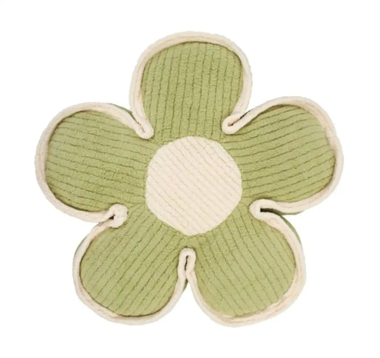 Flower Cushion - Olive Green