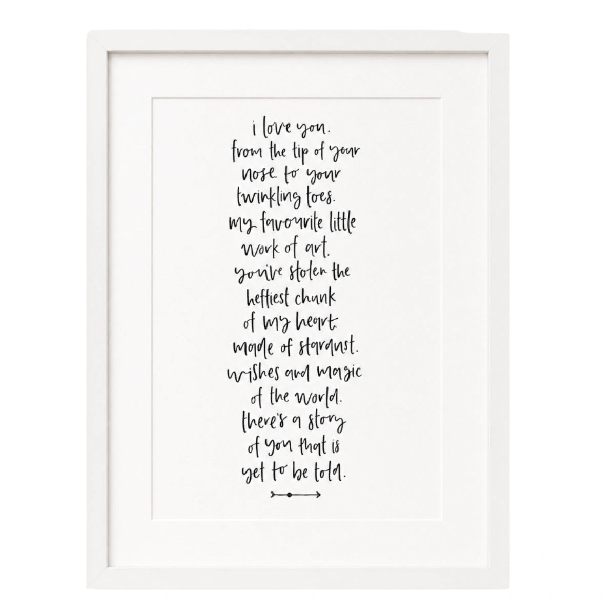 There's A Story of You art print in a white frame, A3