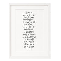 Thumbnail for There's A Story of You art print in a white frame, A3
