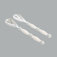 Thumbnail for Glamorous White Salad Servers – High quality House of Dudley homewares