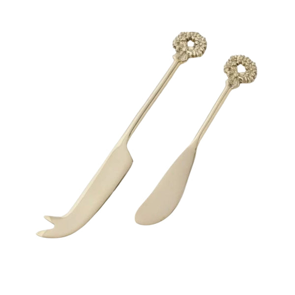 Holiday Garland Cheese Knives – Set of 2