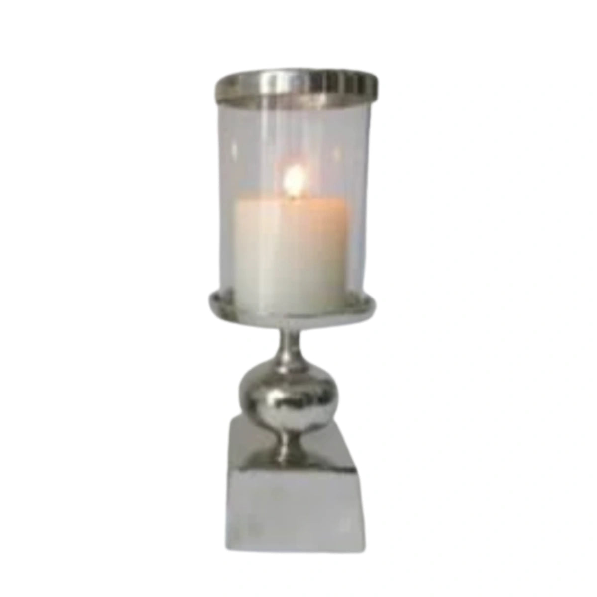 Hurricane Silver ball square base small 31cm