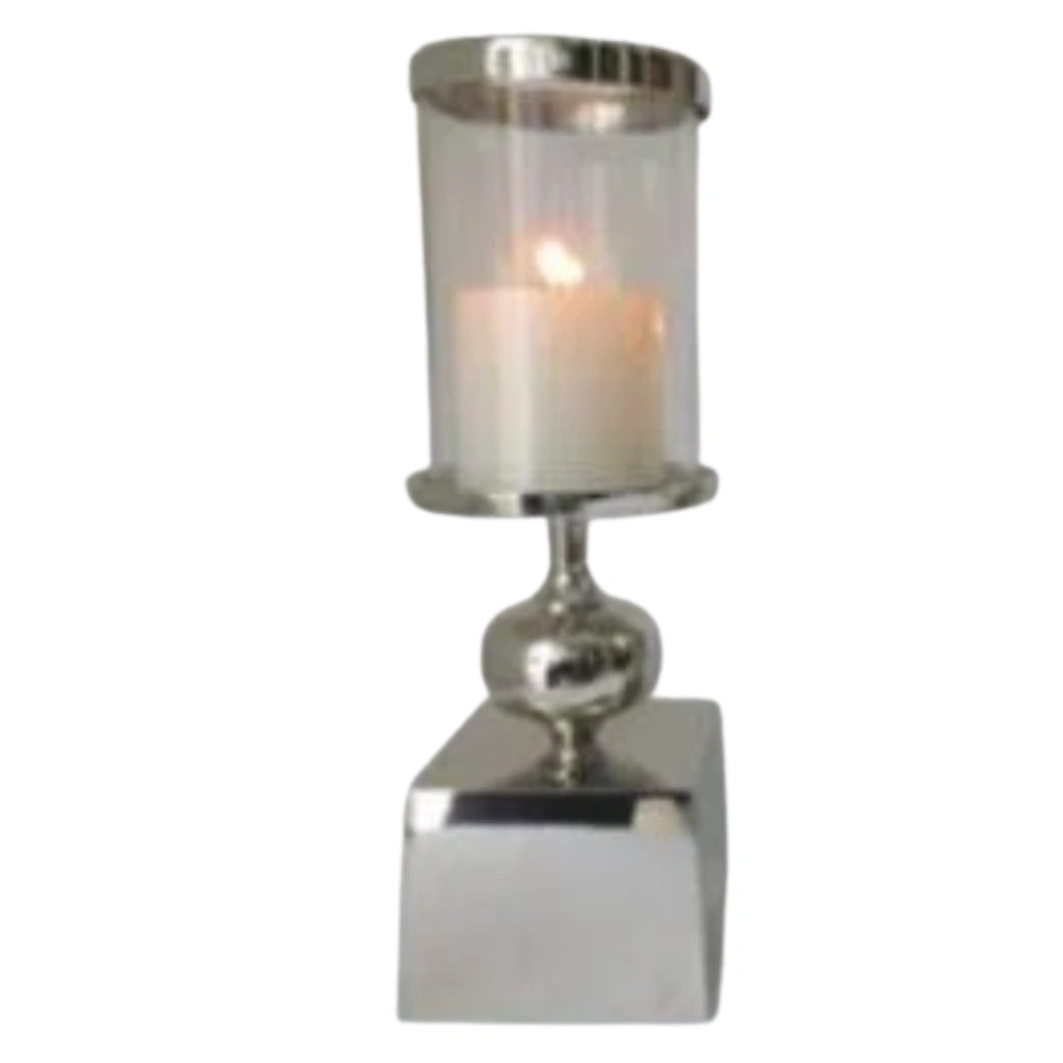 Hurricane Silver ball square base large 34cm