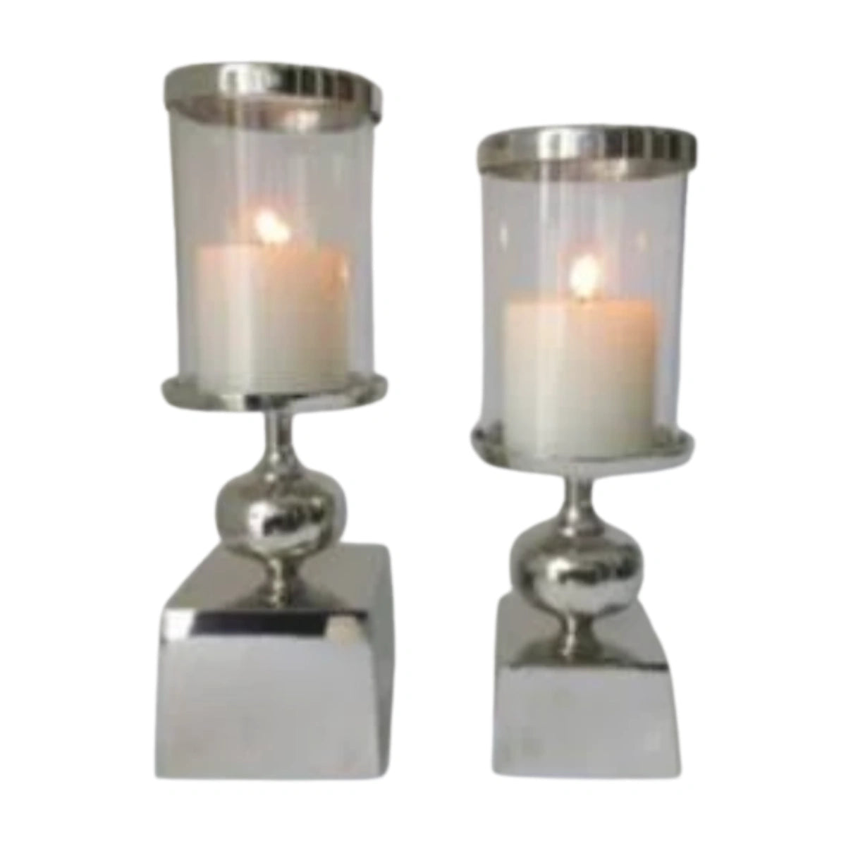 Hurricane Silver ball square base small 31cm