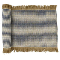 Thumbnail for Jai Jute Table Runner - Denim / White – High quality House of Dudley homewares