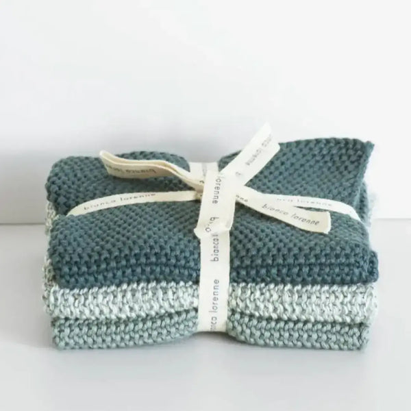 Lavette Teal Washcloths – High quality House of Dudley homewares