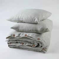Thumbnail for Marina Duvet - Off White w' Ink Stripe - King – High quality House of Dudley homewares