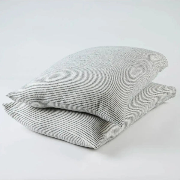 Marina Pillowcase Set - Off White w' Ink Stripe – High quality House of Dudley homewares