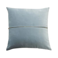 Thumbnail for Norfolk Holt pale blue cotton velvet cushion with metallic gold zip