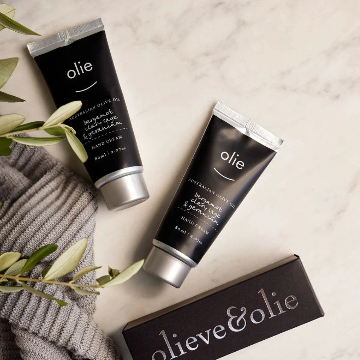 Olieve & Olie Hand Cream – Bergamot, Clary Sage & Geranium 80ml