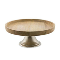 Thumbnail for Pinda Wooden Cake Stand with Aluminium Foot – High quality House of Dudley homewares