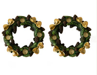 Thumbnail for Pinecone and gold bow taper candle ring – alternate view