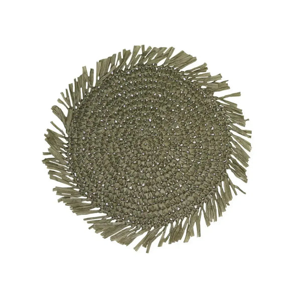 Placemat Fringed Green – High quality House of Dudley homewares