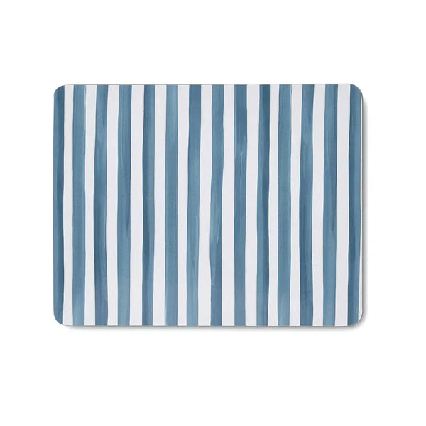 Placemat Taylor Stripe Rectangle Blue - S/4