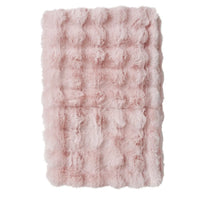 Thumbnail for Puffer Lux Faux Fur Throw Blanket Crepe Pink