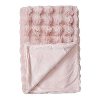 Thumbnail for Puffer Lux Faux Fur Throw Blanket Crepe Pink