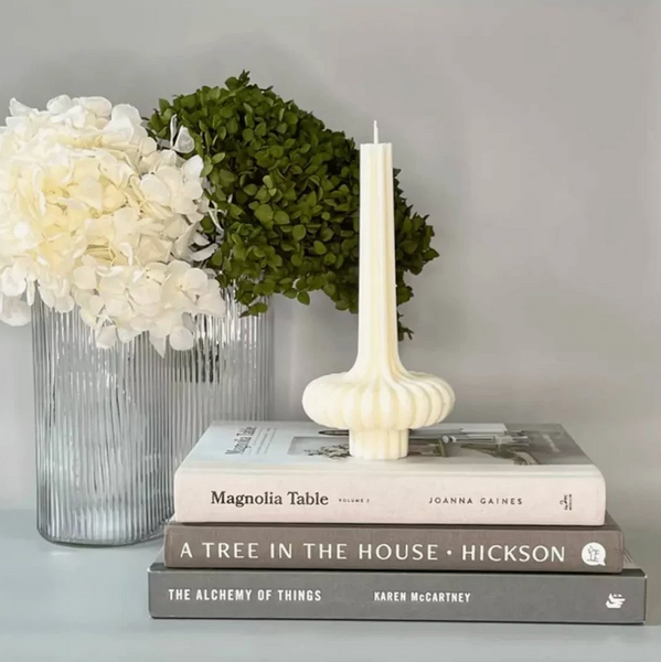 Sculptural soy wax candle in the Sophia form
