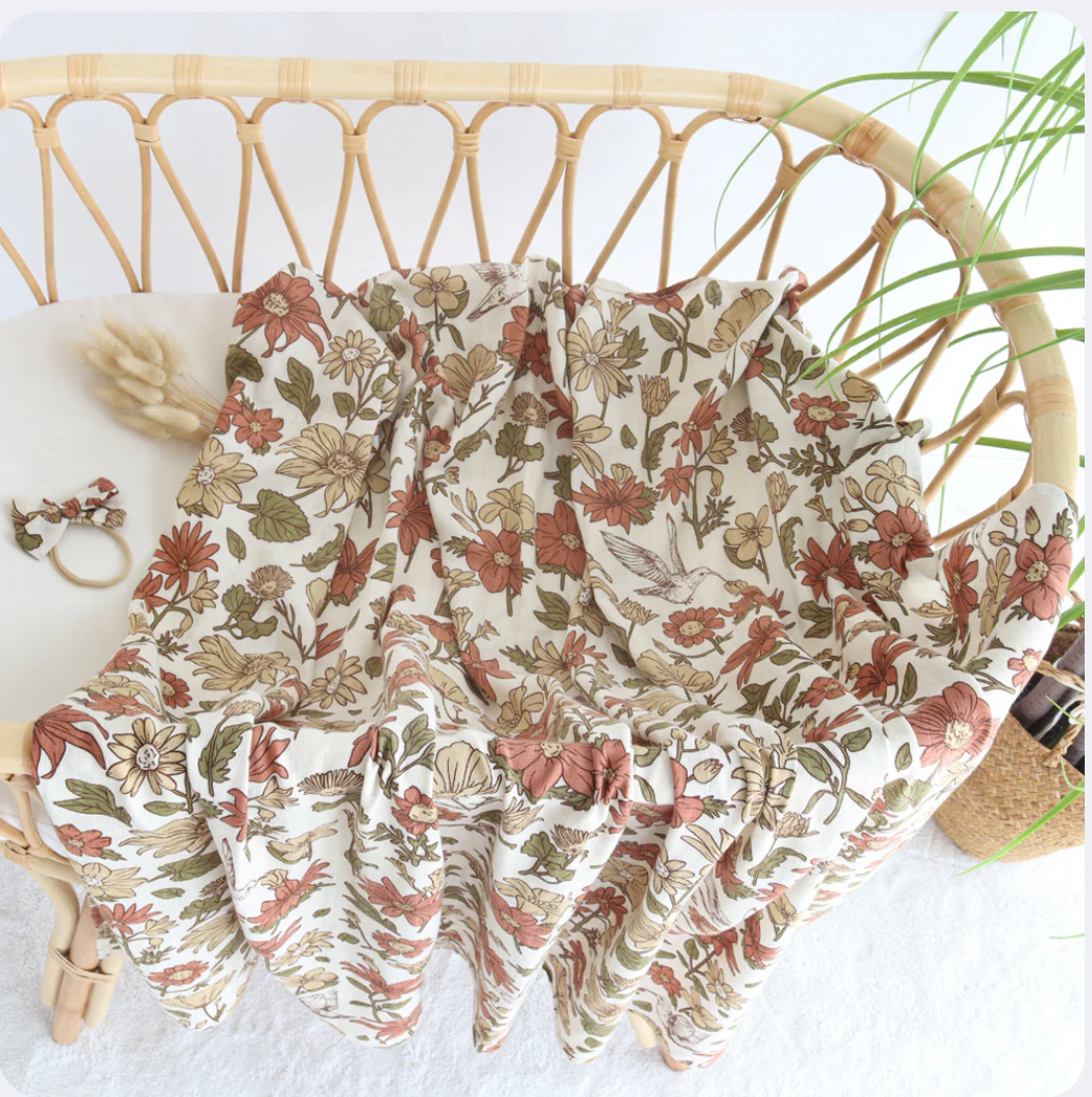 Baby Swaddle- Flower Garden