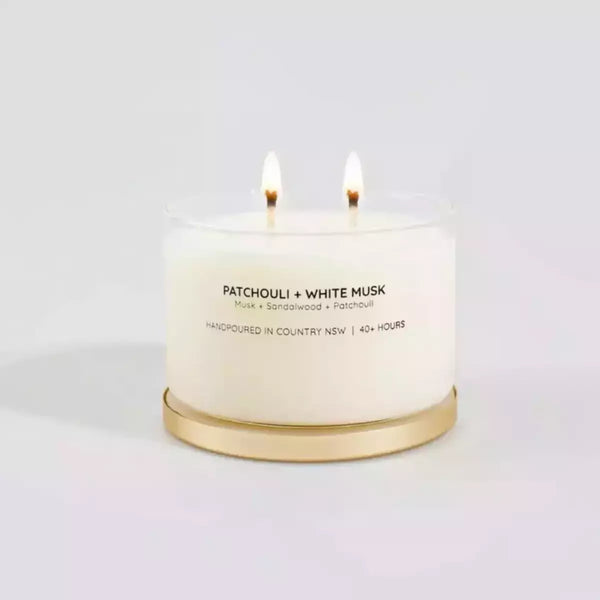 Soy Candle - Patchouli + White Musk – High quality House of Dudley homewares