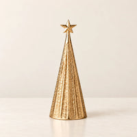 Thumbnail for Sparkle Christmas Tree Sculpture – Gold Small 27cm