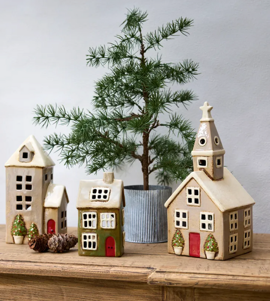 Tea Light Christmas Church – Stone