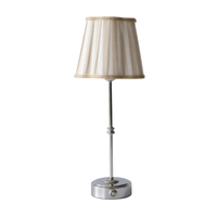 Thumbnail for Beige Stripe Scallop USB Table Lamp with Gold Base