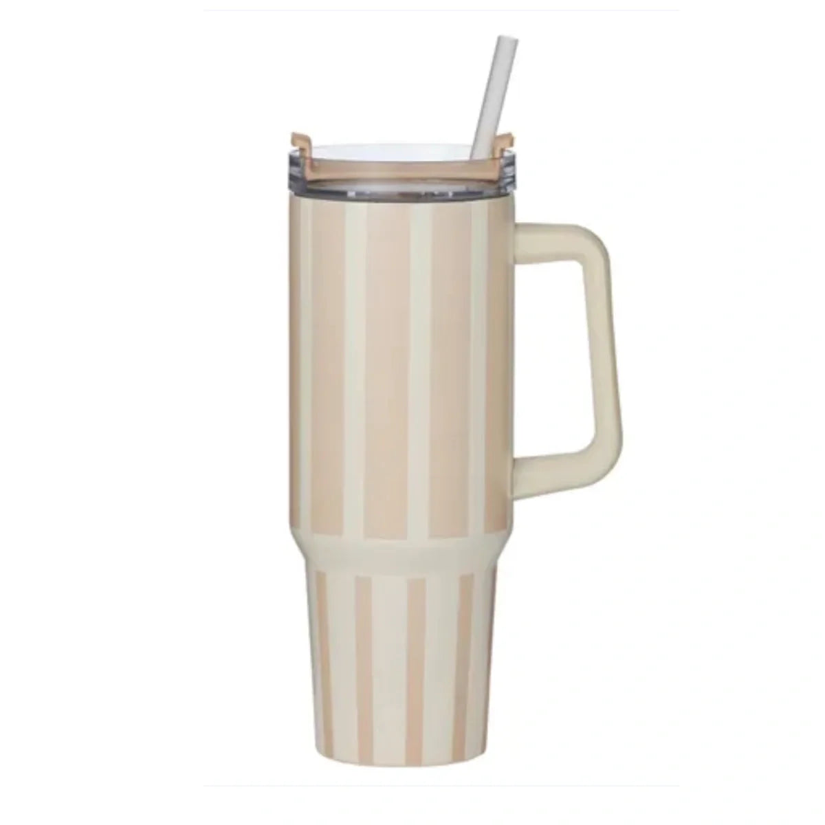 Vertice stripe insulated mug 1.2L pink – large insulated travel mug gift Australia – House of Dudley Adelaide