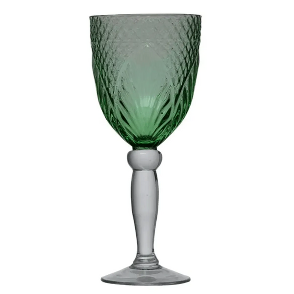 Vintage Style Green Wine Goblets – High quality House of Dudley homewares