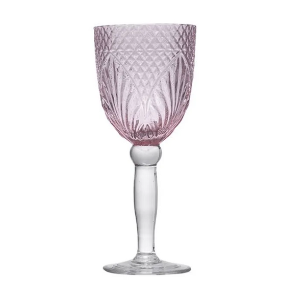Vintage Style Pink Wine Goblets – High quality House of Dudley homewares